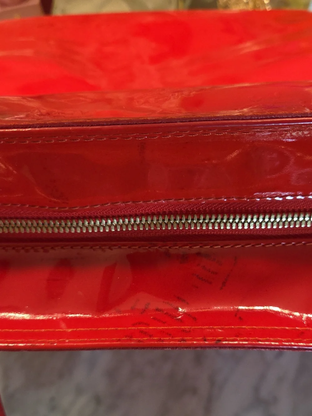 EUC MCM Limited Edition Red Patent Embossed Leather Tote With COA ❤️